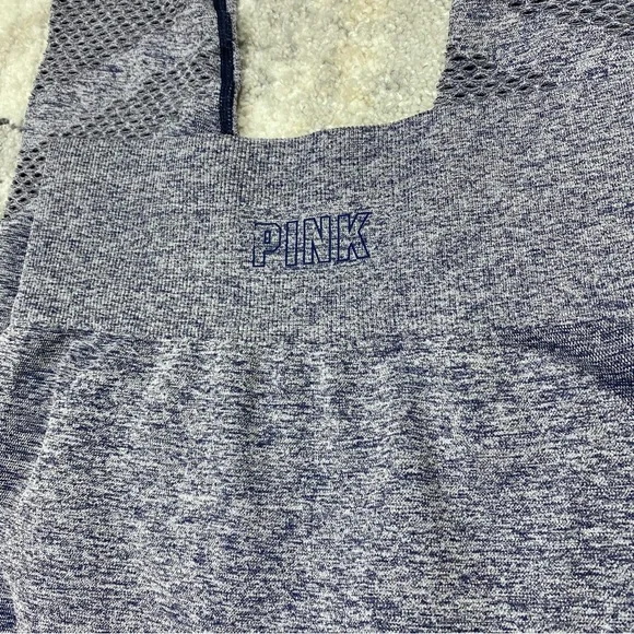 VS PINK Seamless Mesh Laser Cut Leggings Blue Gray Small - Picture 6 of 7